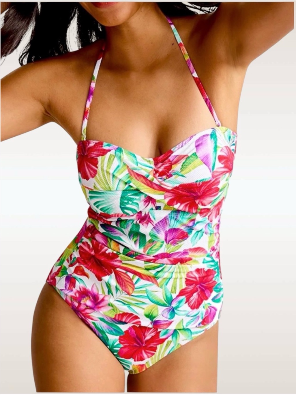 Tommy Bahama Island Cays Fiesta Bandeau One-Piece Swimsuit